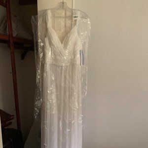 White Kleinfeld's bridesmaids dress